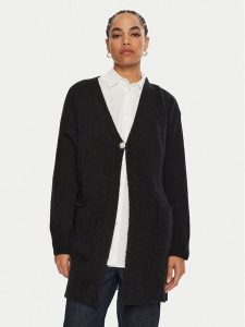Dixie Kardigan M277K006A Czarny Regular Fit. Czarne kardigany Dixie, z syntetyku. Za 319,99 zł.