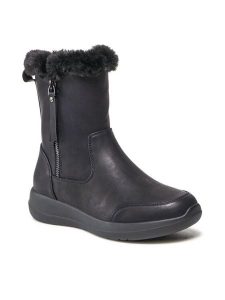 Clara Barson Botki WS6010-03 Czarny. Czarne botki Clara Barson, bez wzorów, ze skóry, bez obcasa, na płaskiej podeszwie, bez zapięcia. Za 101,99 zł.