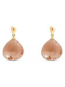 Luxenter Kolczyki-wkrętki z kwarcem rozmiar: onesize. Żółte kolczyki Luxenter, z kwarcem, srebrne. Za 161,73 zł.