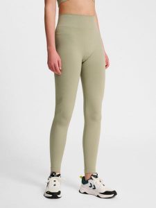 Damskie legginsy Hummel HIIT. Szare legginsy Hummel, bez wzorów, z materiału, z podwyższonym stanem. Za 161,40 zł.
