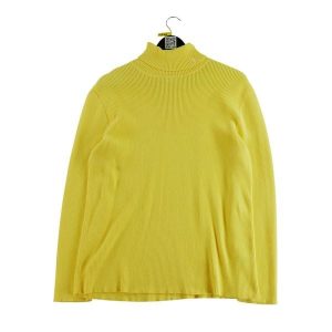Second life - Sweter z golfem dla kobiet, żółty - Stan dobry. Żółte golfy Ralph Lauren, bez wzorów. Za 101,48 zł.