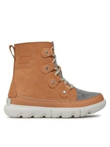 Sorel Śniegowce Explorer Next™ Joan Wp NL5069-253 Brązowy. Brązowe buty zimowe Sorel, ze skóry, bez obcasa, bez zapięcia. Za 489,00 zł.