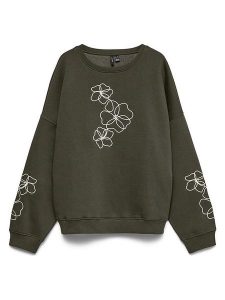 Vero Moda Bluza w kolorze khaki rozmiar: S. Brązowe bluzy Vero Moda, s, bez wzorów, z bawełny, bez kaptura. Za 134,95 zł.
