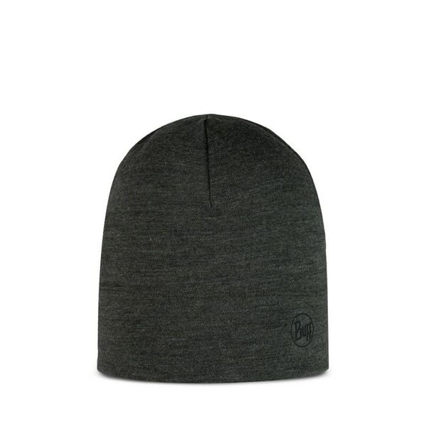 Czapka wełniana Buff Midweight Merino Wool Hat. Szare czapki Buff, bez wzorów, z wełny, sportowe. Za 129,99 zł.