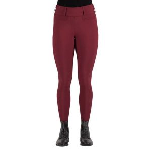 Damskie legginsy jeździeckie z pełną przyczepnością Euro-Star Enforce. Czerwone legginsy EURO-STAR, bez wzorów, z materiału. Za 382,50 zł.