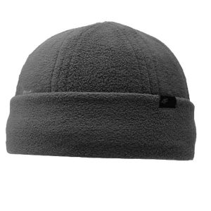 Czapka z Mikro-Polaru 4F. Szare czapki 4f, bez wzorów, z polaru. Za 66,99 zł.