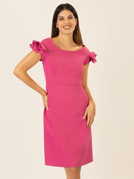 APART Sukienka w kolorze różowym rozmiar: 40. Różowe sukienki Apart, bez wzorów, bez kołnierzyka, bez ramiączek, mini. Za 257,31 zł.