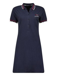Canadian Peak Sukienka polo "Jamaeleak" w kolorze granatowym rozmiar: L. Niebieskie sukienki Canadian Peak, l, bez wzorów, z bawełny, bez kołnierzyka, bez ramiączek, midi. Za 88,02 zł.