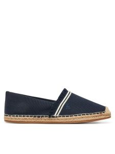 Tommy Hilfiger Espadryle Fringe Canvas Closed Espadrille FW0FW08881 Granatowy. Niebieskie espadryle TOMMY HILFIGER, bez wzorów, z materiału, bez obcasa. Za 169,99 zł.