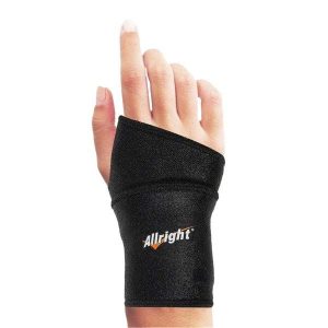 Pasek Na Nadgarstek. Czarne paski Allright, bez wzorów, sportowe. Za 53,99 zł.