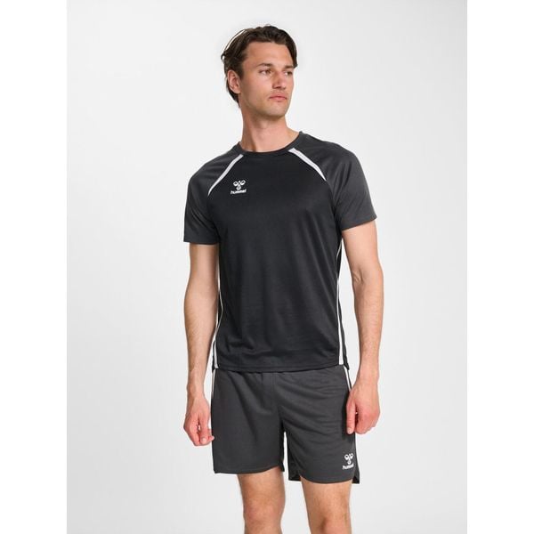 Koszulka Hummel Lead 2.0. Czarne bluzki Hummel, bez wzorów, sportowe, bez kołnierzyka, bez ramiączek. Za 170,00 zł.