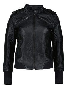 Puma Skórzana kurtka "Zip up" w kolorze czarnym rozmiar: L. Czarne kurtki Puma, l, bez wzorów, bez kaptura. Za 162,49 zł.