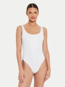 Guess Strój kąpielowy One Piece E4YJ04 KCDW0 Biały. Białe stroje jednoczęściowe Guess, z aplikacjami, z syntetyku. Za 284,99 zł.