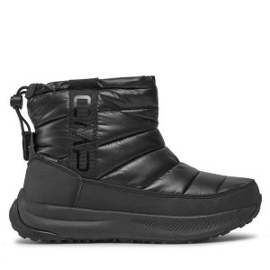Śniegowce CMP. Czarne buty zimowe CMP, bez obcasa, bez zapięcia. Za 399,99 zł.