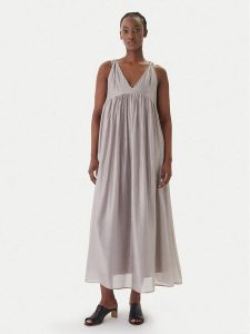 Eleh Sukienka letnia SS260270 Szary Relaxed Fit. Szare sukienki Eleh, na lato, bez wzorów, z wiskozy, bez kołnierzyka, bez ramiączek. Za 679,99 zł.