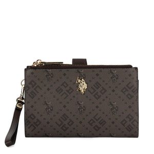 Portfel U.S. Polo Assn. Brązowe portfele U.S. Polo Assn., bez wzorów. Za 199,99 zł.