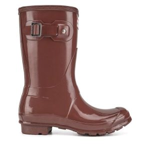 Kalosze Hunter. Czerwone kalosze Hunter, bez wzorów. Za 279,99 zł.