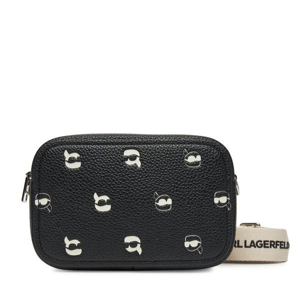 Torebka KARL LAGERFELD. Czarne listonoszki KARL LAGERFELD, bez wzorów, bez dodatków. Za 499,99 zł.