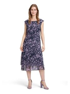 BETTY & CO Sukienka w kolorze granatowo-fioletowym rozmiar: 36. Niebieskie sukienki Betty & Co, na co dzień, bez wzorów, bez kołnierzyka, bez ramiączek, midi, proste. Za 179,95 zł.