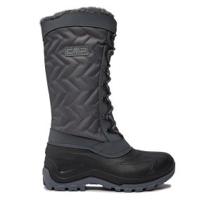 Śniegowce CMP. Szare buty zimowe CMP, bez obcasa, bez zapięcia. Za 399,99 zł.