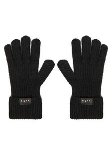 MEXX Rękawiczki CEO-MEXX-W6-001-AW26 Czarny. Czarne rękawiczki Mexx, bez wzorów, z dzianiny. Za 49,99 zł.