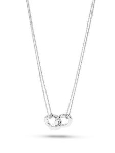 Eclat d'Argent Srebrny naszyjnik z elementem ozdobnym - dł. 45 cm rozmiar: onesize. Szare naszyjniki Eclat d'Argent, srebrne. Za 210,81 zł.