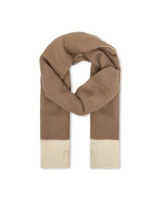 Calvin Klein Szal Linen Blend Emblem Pareo Scarf LV04F9021G Beżowy. Brązowe rękawiczki Calvin Klein, bez wzorów, ze lnu. Za 329,99 zł.