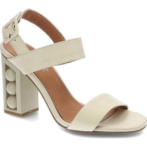 Beżowe Sandały Venezia Eleganckie Buty Na Lato. Brązowe sandały Venezia, bez wzorów, ze skóry, bez obcasa, na obcasie, bez zapięcia. Za 235,00 zł.