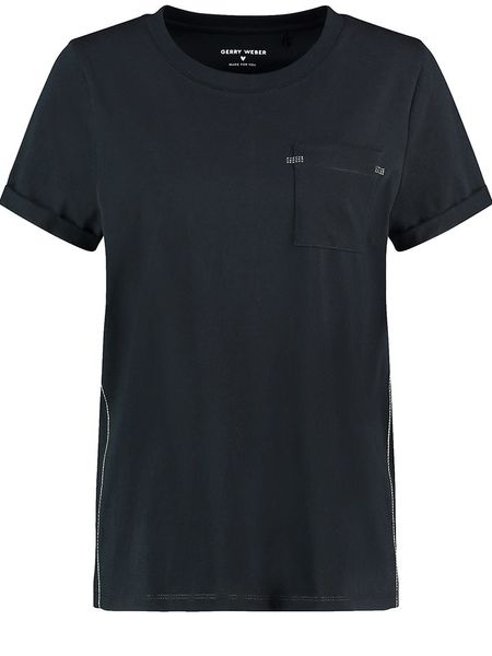 EDITION Koszulka w kolorze czarnym rozmiar: 42. Czarne bluzki EDITION, bez wzorów, z bawełny, bez kołnierzyka, bez ramiączek. Za 43,68 zł.