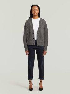 G-Star Dżinsy - Boyfriend fit - w kolorze granatowym rozmiar: W28/L34. Niebieskie jeansy G-Star, z aplikacjami, ze skóry, z podwyższonym stanem. Za 244,95 zł.