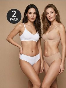 Majtki typu stringi 2 pack - biały. Białe stringi Sinsay, bez wzorów. Za 12,99 zł.