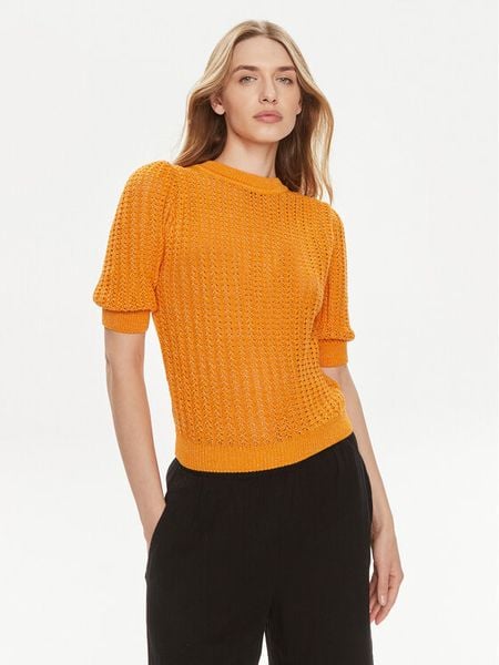 Morgan Sweter 231-MOUSSA Pomarańczowy Regular Fit. Brązowe swetry klasyczne Morgan, l, z syntetyku, bez kołnierzyka. Za 149,99 zł.