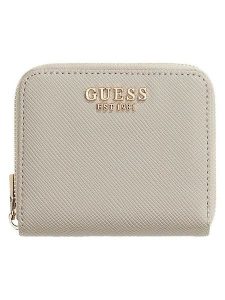 Guess Portfel w kolorze beżowym - 14 x 9 x 3 cm rozmiar: onesize. Brązowe portfele Guess, z aplikacjami, z materiału. Za 188,80 zł.