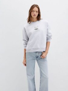 MAVI Bluza w kolorze jasnoszarym rozmiar: XL. Szare bluzy Mavi, xl, bez wzorów, bez kaptura. Za 119,95 zł.