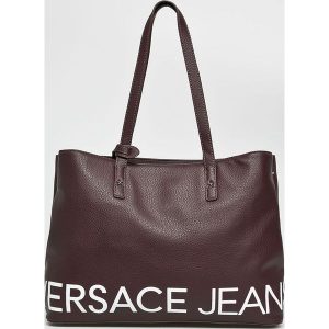 Versace Jeans - Torebka. Brązowe torebki klasyczne marki Versace Jeans, z jeansu. W wyprzedaży za 359,90 zł.