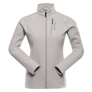 Bluza damska turystyczna szybkoschnąca Alpine Pro Morwa. Brązowe bluzy Alpine Pro, bez wzorów, bez kaptura. W wyprzedaży za 299,00 zł.