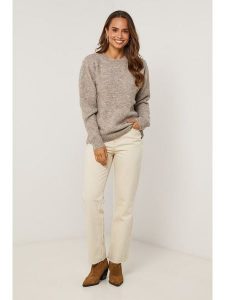 Soft Cashmere Sweter w kolorze szarobrązowym rozmiar: 36/38. Brązowe swetry oversize Soft Cashmere, bez wzorów, z kaszmiru, bez ramiączek. Za 122,09 zł.