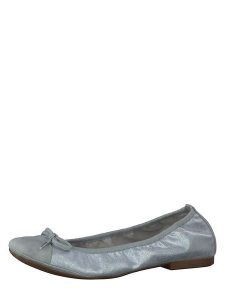 Tamaris Baleriny w kolorze srebrnym rozmiar: 36. Szare balerinki Tamaris, bez wzorów, bez obcasa, bez zapięcia. Za 52,30 zł.