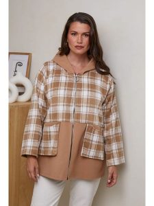 Curvy Lady Bluza w kolorze jasnobrązowym rozmiar: 44/46. Brązowe bluzy Curvy Lady, bez wzorów, bez kaptura. Za 135,81 zł.