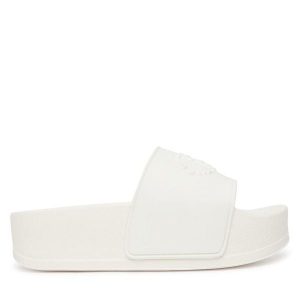 Klapki Liu Jo. Białe klapki Liu Jo, bez wzorów, bez obcasa. Za 279,99 zł.