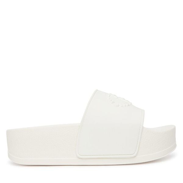 Klapki Liu Jo. Białe klapki Liu Jo, bez wzorów, bez obcasa. Za 279,99 zł.