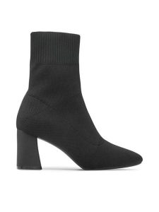 Jenny Fairy Botki WYL2727-1 Czarny. Czarne botki Jenny Fairy, bez wzorów, z materiału, bez obcasa, na słupku, bez zapięcia. Za 169,99 zł.