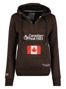 Canadian Peak Bluza "Gyrelle" w kolorze brązowym rozmiar: M. Brązowe bluzy Canadian Peak, m, z aplikacjami, z bawełny, z kapturem. Za 113,99 zł.