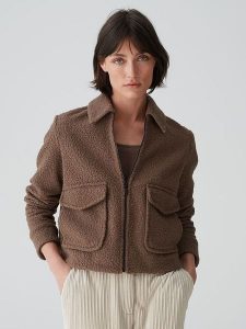 OPUS Kurtka pluszowa "Holma" w kolorze brązowym rozmiar: 42. Brązowe kurtki Opus, bez wzorów, bez kaptura. Za 239,99 zł.