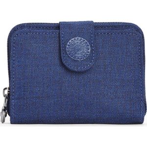 Portfel "New Money" w kolorze niebieskim - 12,5 x 9,5 x 3 cm. Portfele marki Kipling. W wyprzedaży za 64,95 zł.