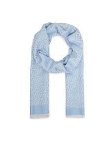 Liu Jo Szal 2A6001 T0300 Błękitny. Niebieskie rękawiczki Liu Jo, bez wzorów, z wiskozy. Za 249,99 zł.