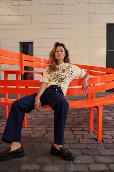 Jeansy wide leg granatowe. Jeansy MOODO, bez wzorów, z bawełny. Za 159,99 zł.