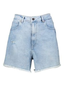 Pepe Jeans Szorty dżinsowe w kolorze błękitnym rozmiar: W27. Niebieskie szorty Pepe Jeans, z aplikacjami, z jeansu, klasyczne, z podwyższonym stanem. Za 122,96 zł.