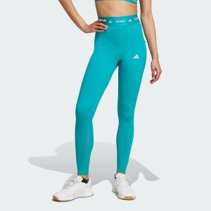 Legginsy Techfit Stash Pocket Full-Length. Niebieskie legginsy ADIDAS, bez wzorów, z materiału. W wyprzedaży za 129,35 zł.