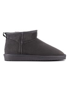 ISLAND BOOT Botki zimowe "Miley" w kolorze ciemnoszarym rozmiar: 36. Czarne botki Island Boot, na zimę, bez wzorów, z materiału, bez obcasa, bez zapięcia. Za 100,99 zł.